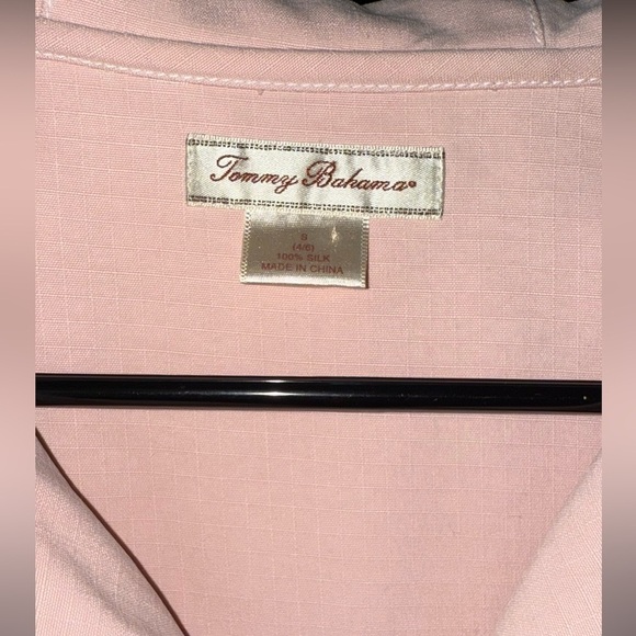 VINTAGE Tommy Bahama  Hooded Jacket Womens S( 4-6)Silk Pink  Full Zip - Picture 3 of 8